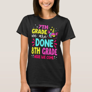 Camiseta Curte Unicornio de séptimo grado Aquí estamos term
