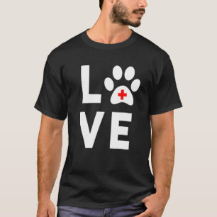 Camiseta Curte Veterinary I Love Animals Vet Tech Gift Idea