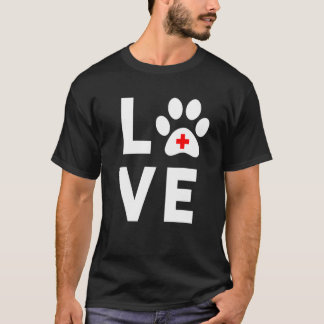 Camiseta Curte Veterinary I Love Animals Vet Tech Gift Idea