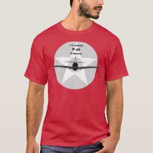 Camiseta Curtiss P40 Warhawk caza de la Segunda Guerra Mund