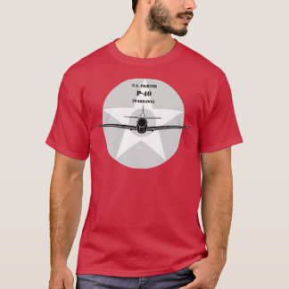 Camiseta Curtiss P40 Warhawk caza de la Segunda Guerra Mund