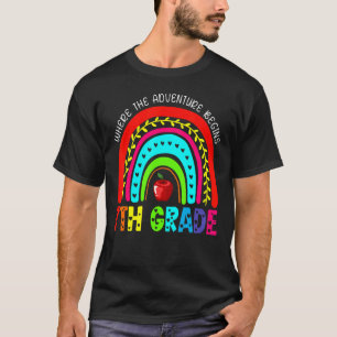 Camiseta Curva Arcoiris 7° Grado Donde Comienza La Aventura