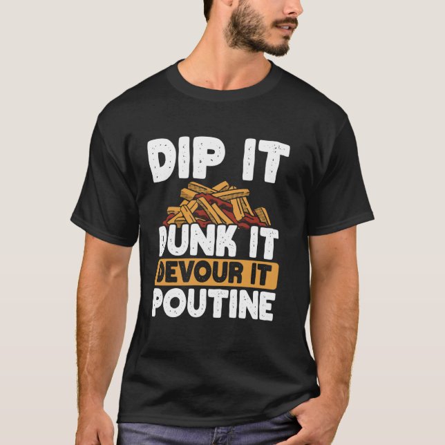 Camiseta Curva de queso Fries Francesas Quebec Poutine Indu (Anverso)