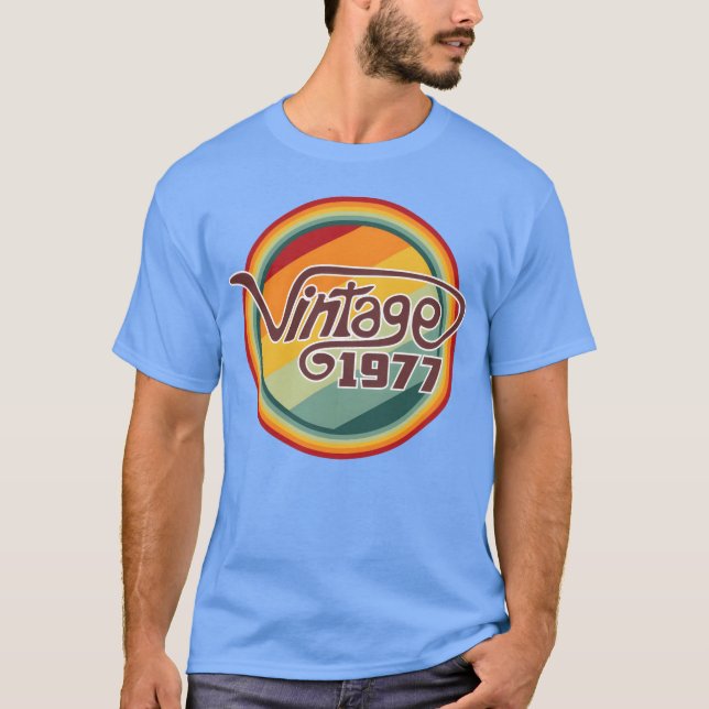 Camiseta Curva divertida vintage 1977 (Anverso)