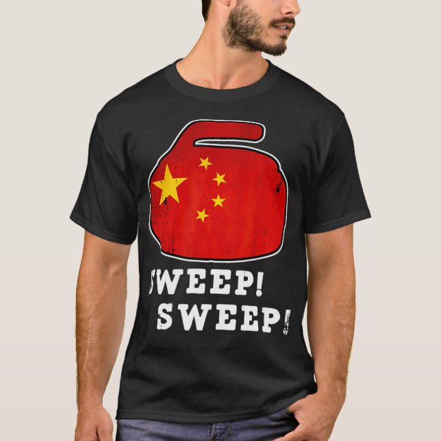 Camiseta Curva la bandera nacional de China (Anverso)
