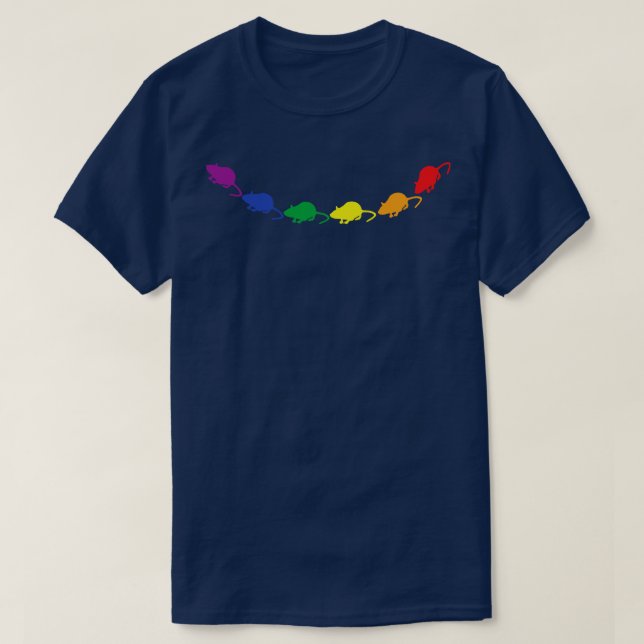 Camiseta Curva Orgullo Rat Rainbow (Diseño del anverso)