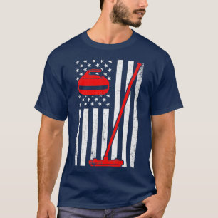 Camiseta Curvando la bandera de los Estados Unidos