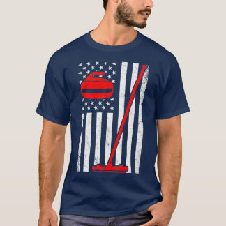 Camiseta Curvando la bandera de los Estados Unidos