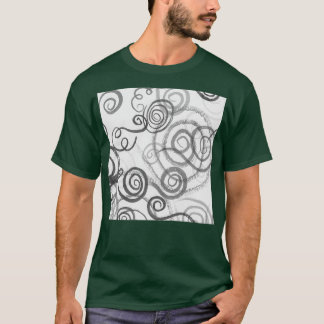 Camiseta Curvas de líneas orgánicas brillantes monocromátic