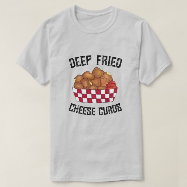 Camiseta Curvas de queso frito profundo Minnesota Wisconsin (Diseño del anverso)