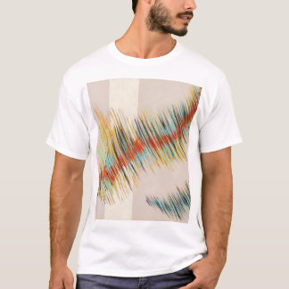 Camiseta Curvas irregulares arte de pintura abstracta