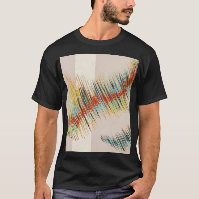 Camiseta Curvas irregulares arte de pintura abstracta (Anverso)