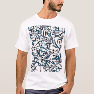 Camiseta Curvas naturales de mano floral