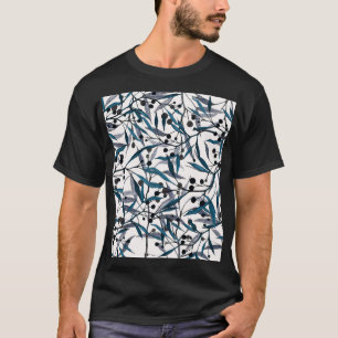 Camiseta Curvas naturales de mano floral