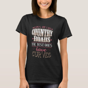 Camiseta Curvy Chica Gif Dirt Road Country Western Cowgirl