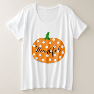 Camiseta Curvy del lunar de la acción de gracias