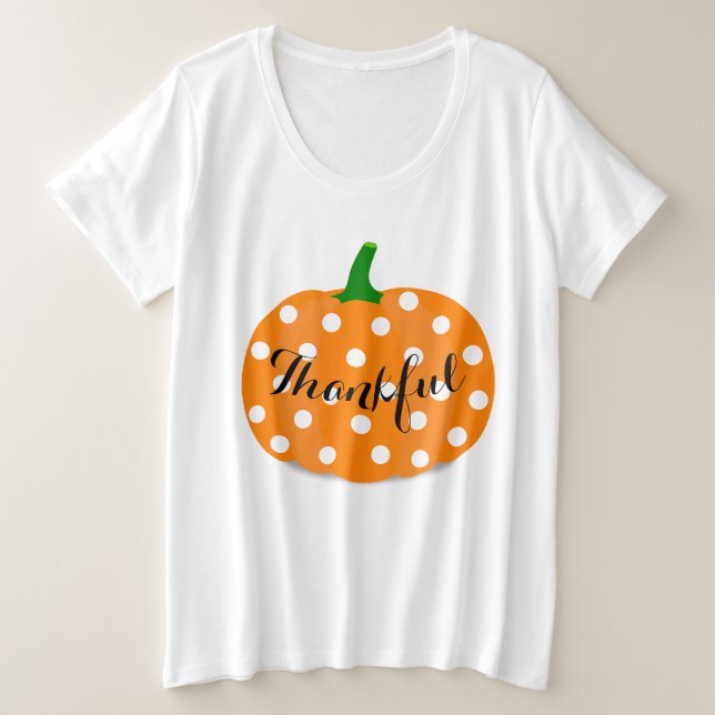 Camiseta Curvy del lunar de la acción de gracias (Anverso del diseño)
