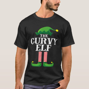 Camiseta Curvy Elf Navidades de grupo familiar coincidentes