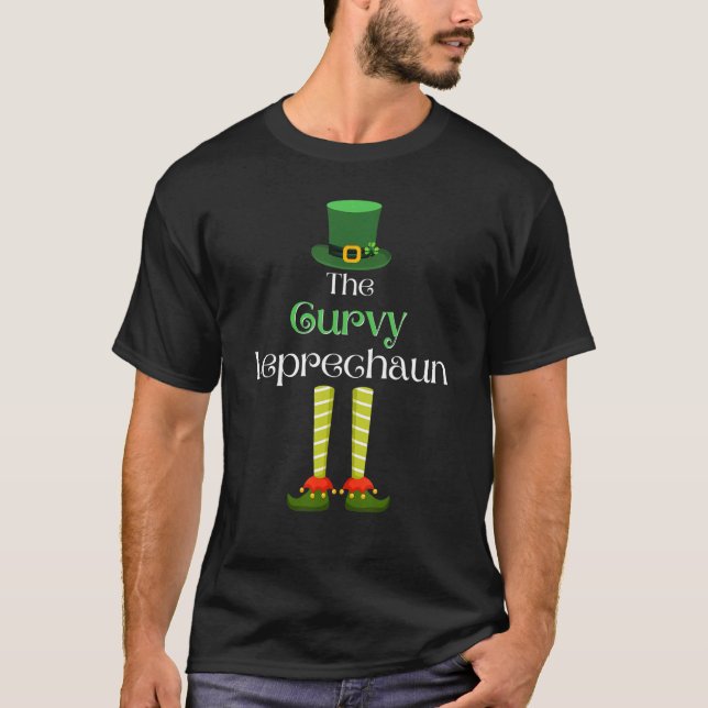Camiseta Curvy Leprechaun Matching Family Group St. Patrick (Anverso)
