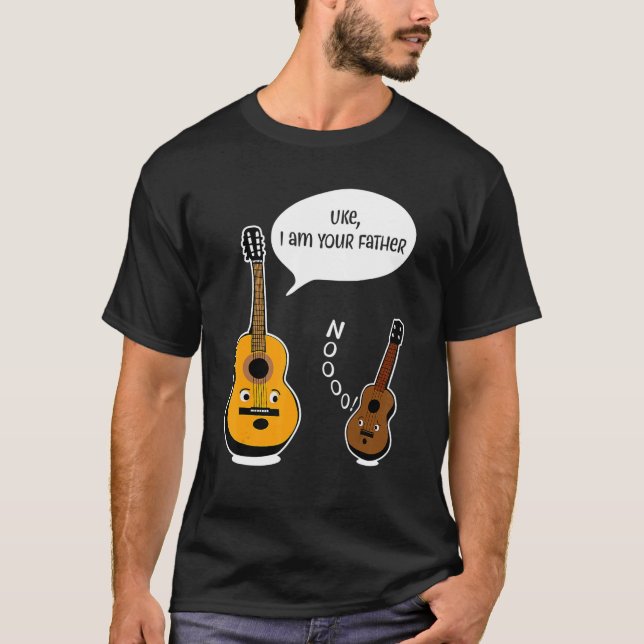 Camiseta Cuse Uke Soy Tu Padre Yo Guitarra Ukulele (Anverso)