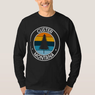 Camiseta Custer Montana MT USA City Prige Retro Sunset