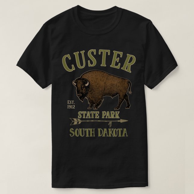 Camiseta CUSTER STATE PARK Bison South Dakota (Diseño del anverso)