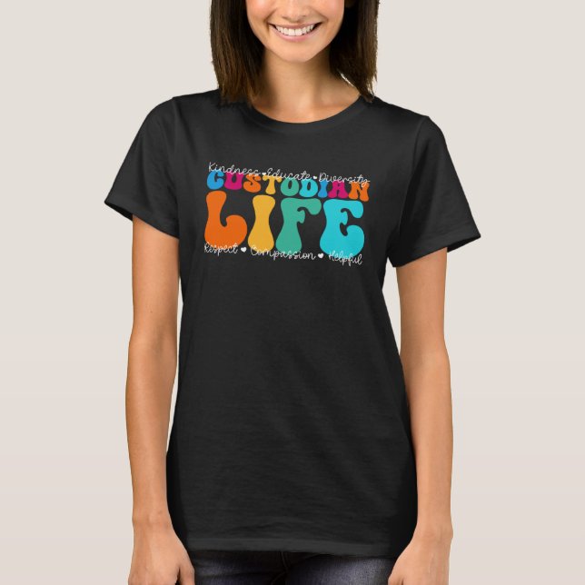 Camiseta Custodian Life Appreciation Week Back to School (Anverso)