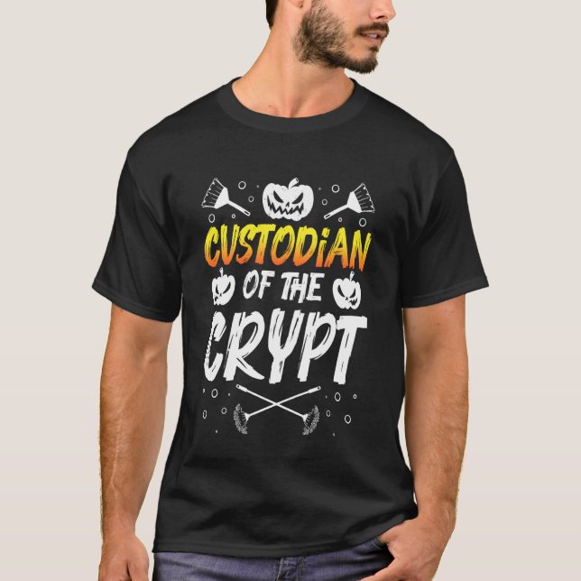 Camiseta Custodian of The Crypt Halloween Design (Anverso)