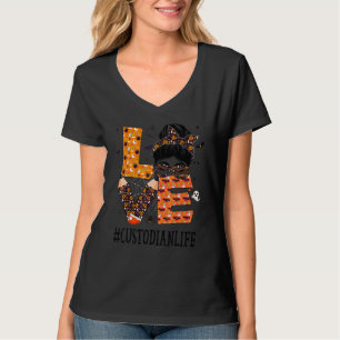 Camiseta Custodio Amor Moño Desordenado Calabaza Mujeres Ha
