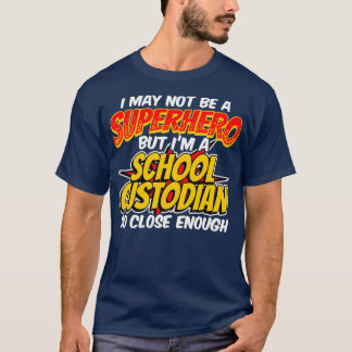Camiseta Custodio de escuela divertida de super héroe