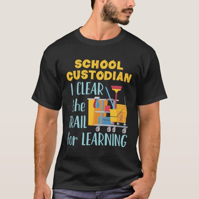 Camiseta Custodio de la escuela lo borro por aprender (Anverso)