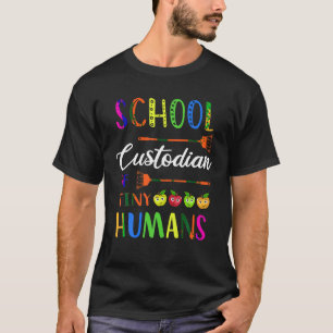 Camiseta Custodio Escolar De Pequeños Humanos Divertidos Cu