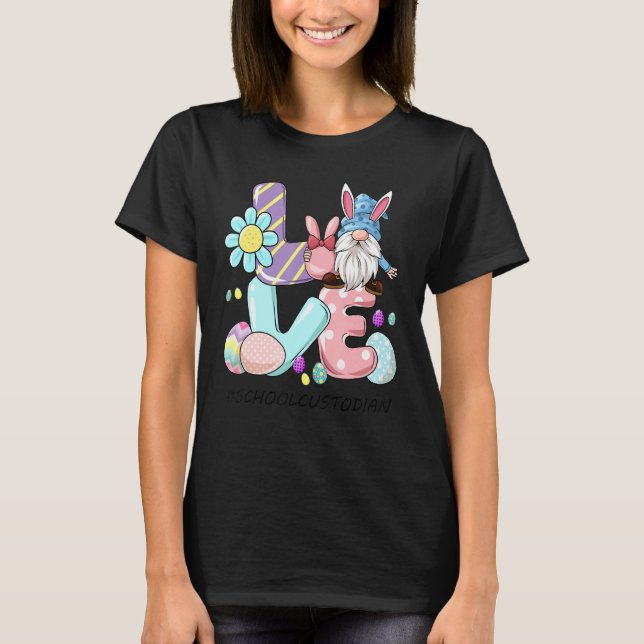 Camiseta Custodio escolar Gnome Primavera Gno (Anverso)