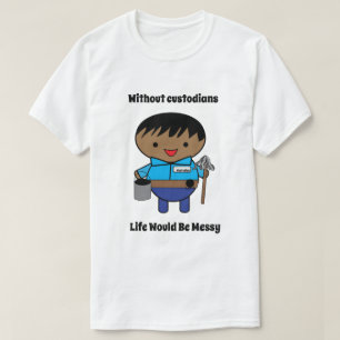 Camiseta Custodio Janitor Black Funny Personalize