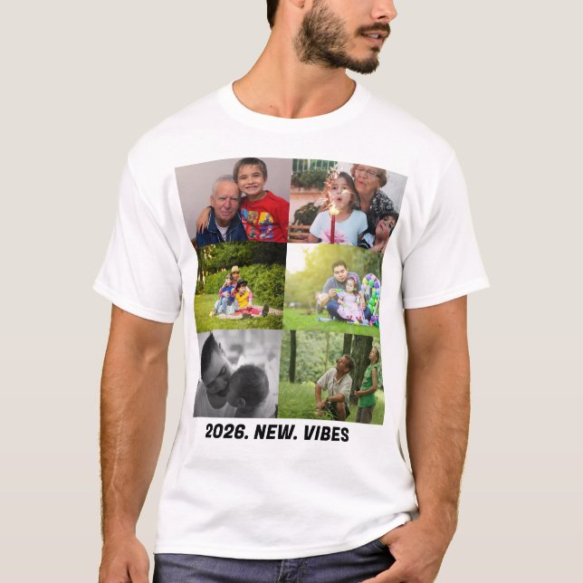 Camiseta Custom 2026 vibes 6 photo collage  (Anverso)