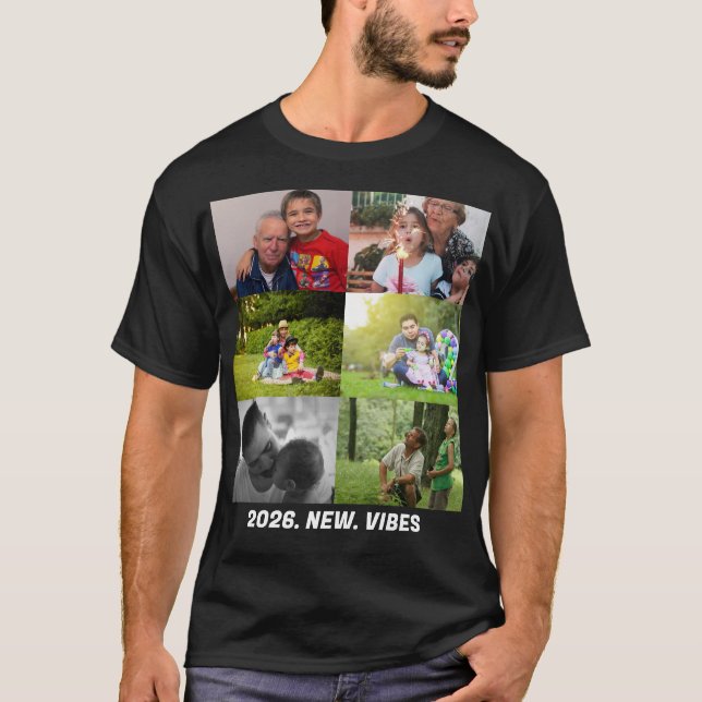 Camiseta Custom 2026 vibes 6 photo collage  (Anverso)