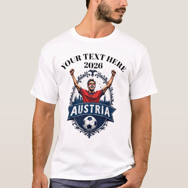 Camiseta Custom Austria Soccer Football Team Supporter (Anverso)