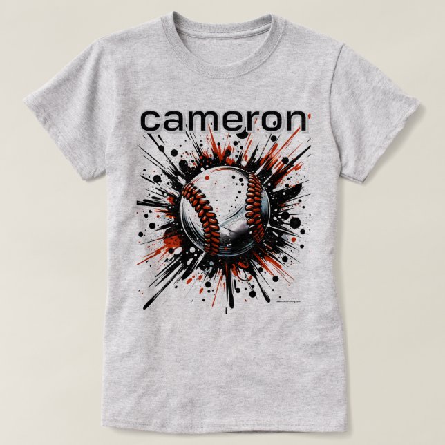 Camiseta Custom Baseball Mom Tee - Baseball Graphic Tee (Diseño del anverso)