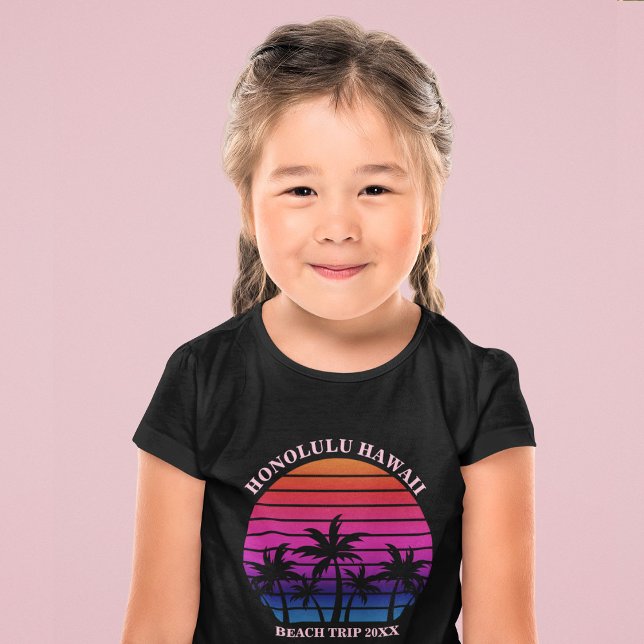 Camiseta Custom Beach Trip Tropical Palm Trees Kids (Subido por el creador)