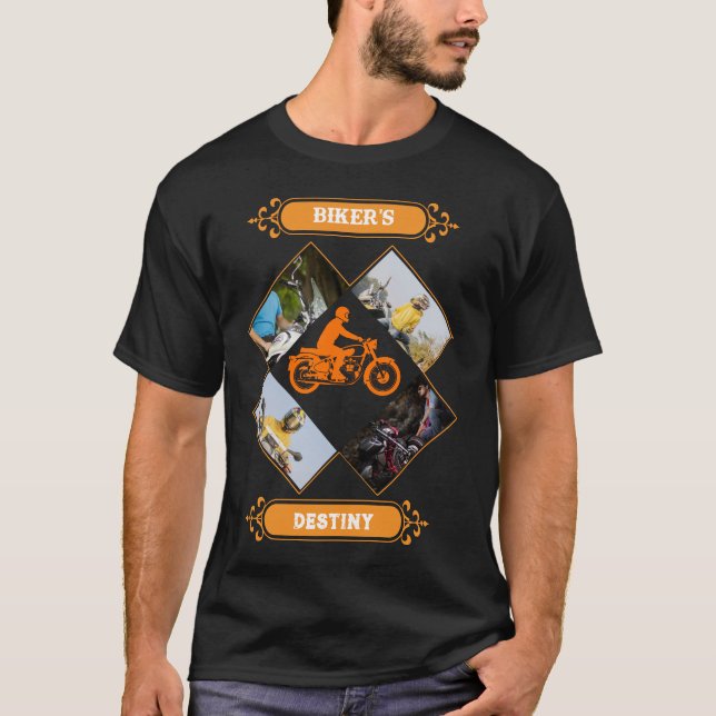 Camiseta Custom Biker Photo Collage (Anverso)