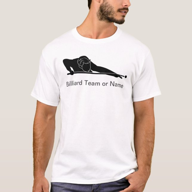 Camiseta Custom Billiards Pool League Team Gear (Anverso)