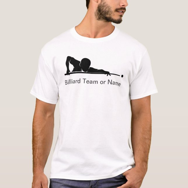 Camiseta Custom Billiards Pool League Team Gear (Anverso)