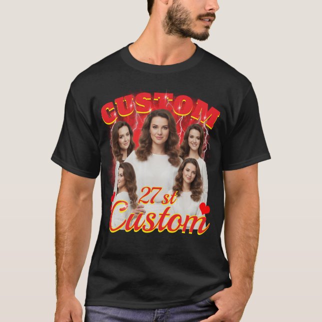 Camiseta Custom birthday gift bootleg for your girlfriend  (Anverso)