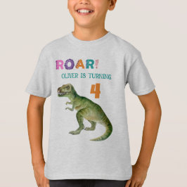 Camiseta Custom Birthday Guest of Honor Dinosaur T-shirts