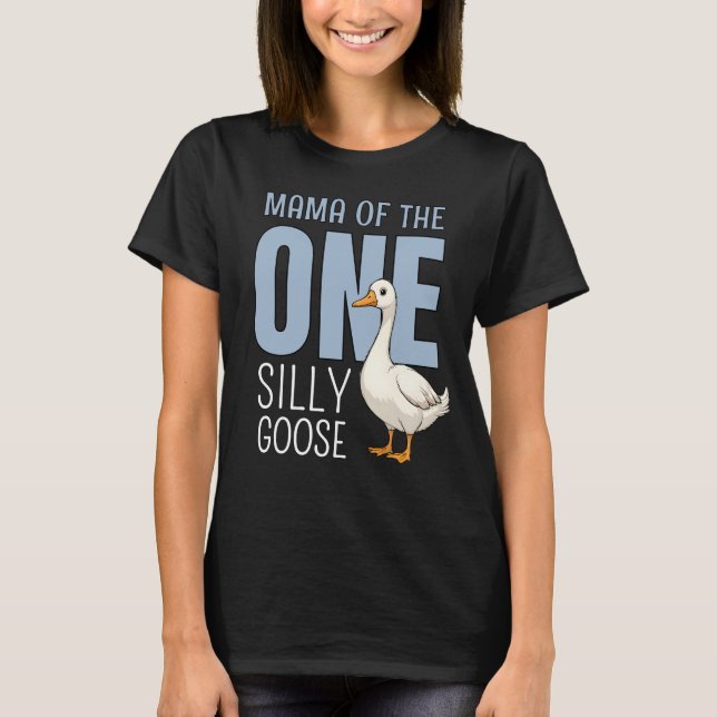 Camiseta Custom Blue Mama of the One Silly Goose Birthday (Anverso)