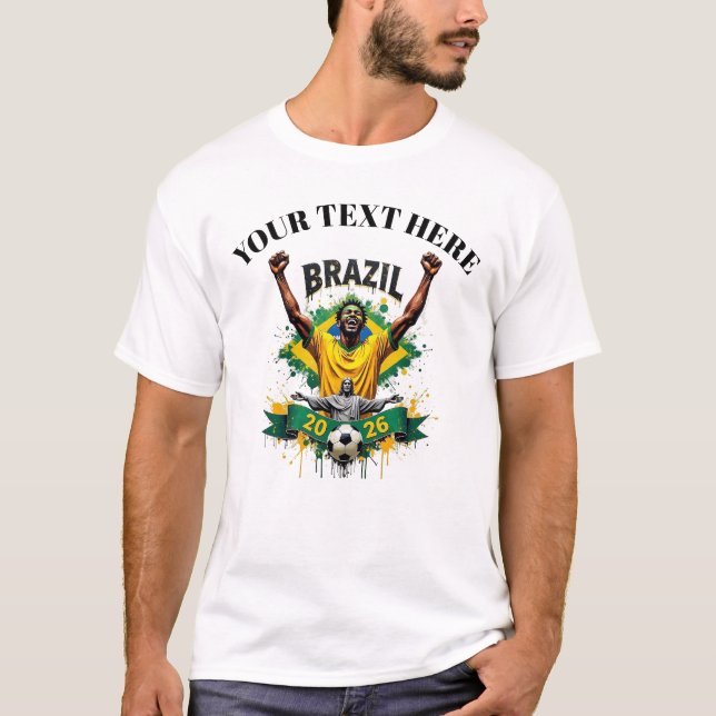 Camiseta Custom Brazil Soccer Football Team Supporter (Anverso)