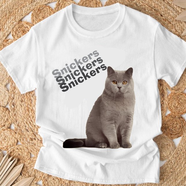 Camiseta Custom British Shorthair Cat "Snickers" T-Shirt (Subido por el creador)