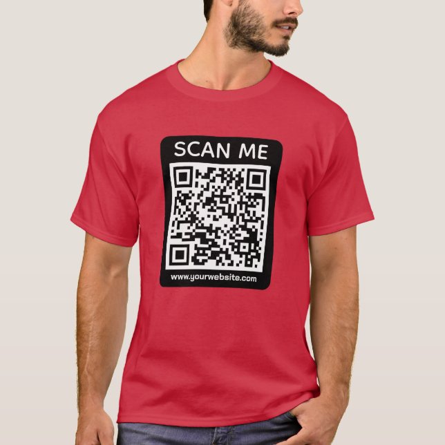 Camiseta Custom Business QR Code Scan Me  (Anverso)