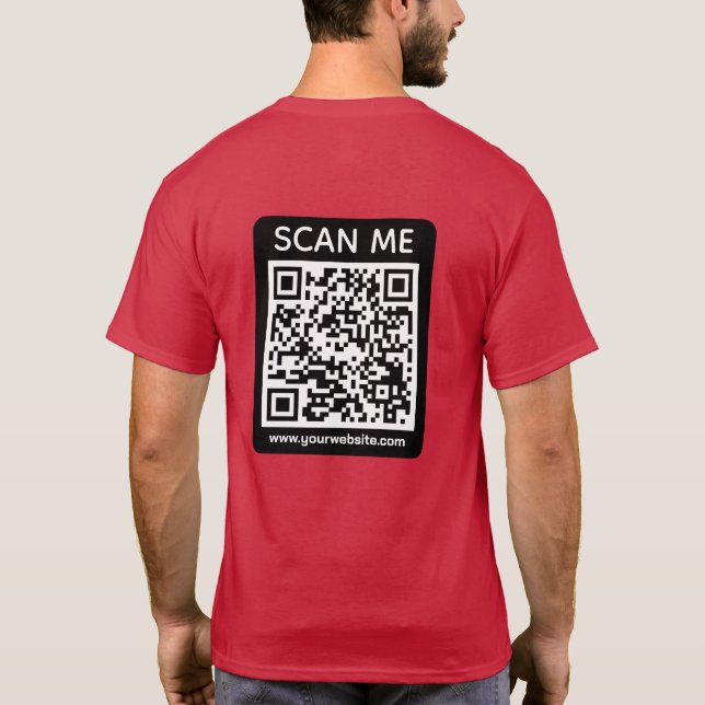 Camiseta Custom Business QR Code Scan Me  (Reverso)