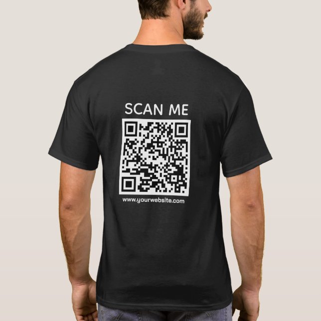 Camiseta Custom Business QR Code Scan Me  (Reverso)